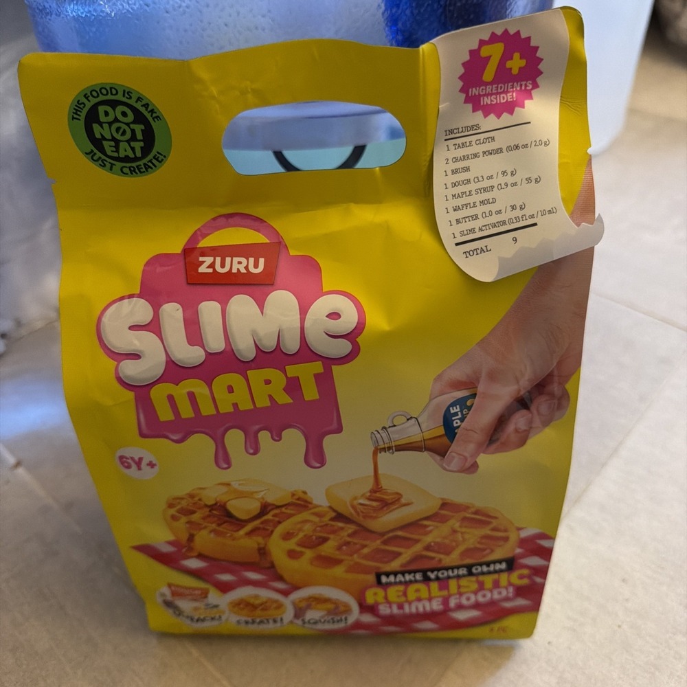 ZURU SLIME MART Small Bag WAFFLES DIY Pretend Play Food 9 Piece Set